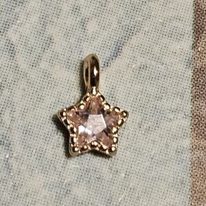 Sterling Silver 925 Pink CZ Star Charm